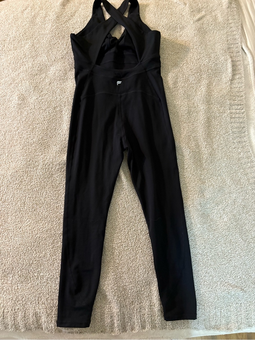 Fabletics Black Cross-Back Jumpsuit - Picture 2 of 2